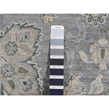 Load image into Gallery viewer, 9&#39;x12&#39; Goose Gray, Tone On Tone, Oushak Design, Silk With Textured Wool, Hand Knotted, Oriental Rug FWR522390