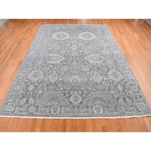 Load image into Gallery viewer, 9&#39;x12&#39;4&quot; Arsenic Gray, Silk With Textured Wool, Hand Knotted, Oushak Influence, Oriental Rug FWR522420