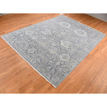 Load image into Gallery viewer, 9&#39;x12&#39;4&quot; Arsenic Gray, Silk With Textured Wool, Hand Knotted, Oushak Influence, Oriental Rug FWR522420