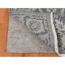 Load image into Gallery viewer, 9&#39;x12&#39;4&quot; Arsenic Gray, Silk With Textured Wool, Hand Knotted, Oushak Influence, Oriental Rug FWR522420