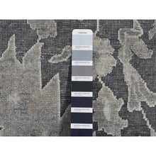 Load image into Gallery viewer, 9&#39;x12&#39;4&quot; Arsenic Gray, Silk With Textured Wool, Hand Knotted, Oushak Influence, Oriental Rug FWR522420