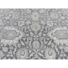 Load image into Gallery viewer, 9&#39;x12&#39;4&quot; Arsenic Gray, Silk With Textured Wool, Hand Knotted, Oushak Influence, Oriental Rug FWR522420