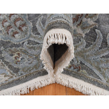 Load image into Gallery viewer, 9&#39;x12&#39;2&quot; Ultimate Gray, Pure Silk With Textured Wool, Wreath And Urns Design, Hand Knotted, Oriental Rug FWR522438