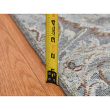 Load image into Gallery viewer, 9&#39;x12&#39;2&quot; Ultimate Gray, Pure Silk With Textured Wool, Wreath And Urns Design, Hand Knotted, Oriental Rug FWR522438