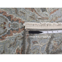 Load image into Gallery viewer, 9&#39;x12&#39;2&quot; Ultimate Gray, Pure Silk With Textured Wool, Wreath And Urns Design, Hand Knotted, Oriental Rug FWR522438
