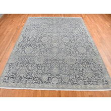 Load image into Gallery viewer, 9&#39;x11&#39;8&quot; Ash Gray, Oushak Influence, All Over Design, Pure Silk With Textured Wool, Hand Knotted, Oriental Rug FWR522456