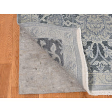 Load image into Gallery viewer, 9&#39;x11&#39;8&quot; Ash Gray, Oushak Influence, All Over Design, Pure Silk With Textured Wool, Hand Knotted, Oriental Rug FWR522456