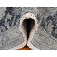Load image into Gallery viewer, 9&#39;x11&#39;8&quot; Ash Gray, Oushak Influence, All Over Design, Pure Silk With Textured Wool, Hand Knotted, Oriental Rug FWR522456