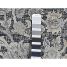 Load image into Gallery viewer, 9&#39;x11&#39;8&quot; Ash Gray, Oushak Influence, All Over Design, Pure Silk With Textured Wool, Hand Knotted, Oriental Rug FWR522456