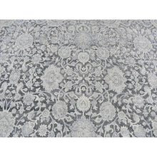 Load image into Gallery viewer, 9&#39;x11&#39;8&quot; Ash Gray, Oushak Influence, All Over Design, Pure Silk With Textured Wool, Hand Knotted, Oriental Rug FWR522456