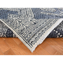 Load image into Gallery viewer, 9&#39;x12&#39;3&quot; Vista White, Hand Knotted, Tone On Tone, Pure Silk And Textured Pile, Small Repetitive Design Within A Larger Scale Geometric Motif, Oriental Rug FWR522474