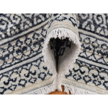 Load image into Gallery viewer, 9&#39;x12&#39;3&quot; Vista White, Hand Knotted, Tone On Tone, Pure Silk And Textured Pile, Small Repetitive Design Within A Larger Scale Geometric Motif, Oriental Rug FWR522474