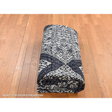 Load image into Gallery viewer, 9&#39;x12&#39;3&quot; Vista White, Hand Knotted, Tone On Tone, Pure Silk And Textured Pile, Small Repetitive Design Within A Larger Scale Geometric Motif, Oriental Rug FWR522474