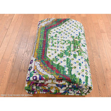 Load image into Gallery viewer, 9&#39;x12&#39;1&quot; Ivory, Sari Silk, Colorful Mamluk Design, Hand Knotted, Oriental Rug FWR522480
