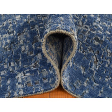Load image into Gallery viewer, 10&#39;x14&#39; Yale Blue, Pure Wool And Silk, Modern Gradation Design, Hand Knotted, Oriental Rug FWR522510