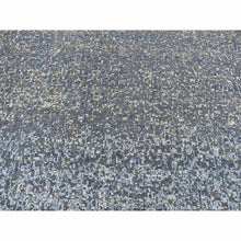 Load image into Gallery viewer, 10&#39;x14&#39; Yale Blue, Pure Wool And Silk, Modern Gradation Design, Hand Knotted, Oriental Rug FWR522510