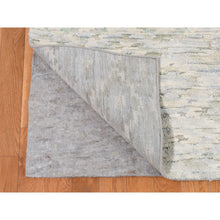 Load image into Gallery viewer, 9&#39;10&quot;x14&#39; Ivory, Pure Silk With Textured Wool, Fluffy Collection, Hand Knotted, Oriental Rug FWR522522