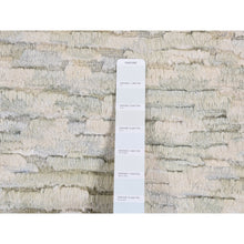 Load image into Gallery viewer, 9&#39;10&quot;x14&#39; Ivory, Pure Silk With Textured Wool, Fluffy Collection, Hand Knotted, Oriental Rug FWR522522