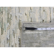 Load image into Gallery viewer, 9&#39;10&quot;x14&#39; Ivory, Pure Silk With Textured Wool, Fluffy Collection, Hand Knotted, Oriental Rug FWR522522