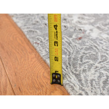 Load image into Gallery viewer, 8&#39;9&quot;x11&#39;10&quot; Gainsboro Gray, Hand Knotted, Modern Broken And Erased Lotus Flower All Over Design, Wool And Silk, Oriental Rug FWR522546