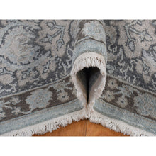 Load image into Gallery viewer, 9&#39;1&quot;x12&#39;5&quot; Charcoal Gray, Oushak Design, Hand Knotted, Flat Weave With Raised Silk, Oriental Rug FWR522558