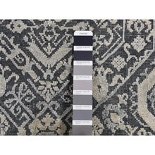 Load image into Gallery viewer, 9&#39;x12&#39;2&quot; Cloud Gray, Silk With Textured Wool, Transitional Tone On Tone Borderless Jewelry Design, Hand Knotted, Oriental Rug FWR522564