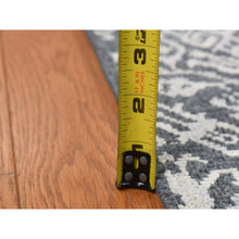 Load image into Gallery viewer, 9&#39;x12&#39;2&quot; Cloud Gray, Silk With Textured Wool, Transitional Tone On Tone Borderless Jewelry Design, Hand Knotted, Oriental Rug FWR522564