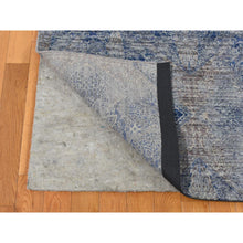 Load image into Gallery viewer, 9&#39;x12&#39; Wolf Gray, Broken and Erased Geometric Rosette Design, Wool and Silk, Hand Knotted, Oriental Rug FWR522570