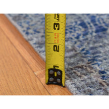 Load image into Gallery viewer, 9&#39;x12&#39; Wolf Gray, Broken And Erased Geometric Rosette Design, Wool And Silk, Hand Knotted, Oriental Rug FWR522570