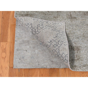 9'x12' French Gray, Hand Knotted, Small And Intricate Box Tile Design, Silk With Textured Wool, Oriental Rug FWR522576