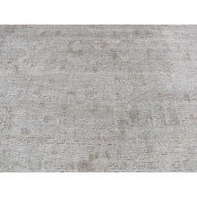 Load image into Gallery viewer, 9&#39;x12&#39; French Gray, Hand Knotted, Small And Intricate Box Tile Design, Silk With Textured Wool, Oriental Rug FWR522576
