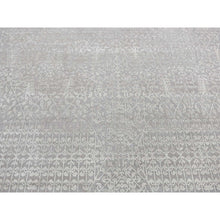 Load image into Gallery viewer, 9&#39;x12&#39;1&quot; Battleship Gray, Silk With Textured Wool, Tone On Tone, Hand Knotted, Oriental Rug FWR522624