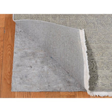 Load image into Gallery viewer, 8&#39;10&quot;x12&#39; Battleship Gray, Silk With Textured Wool, Tone On Tone, Hand Knotted, Oriental Rug FWR522630