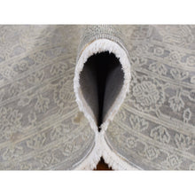 Load image into Gallery viewer, 8&#39;10&quot;x12&#39; Battleship Gray, Silk With Textured Wool, Tone On Tone, Hand Knotted, Oriental Rug FWR522630