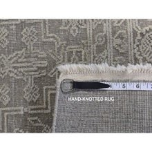Load image into Gallery viewer, 8&#39;10&quot;x12&#39; Battleship Gray, Silk With Textured Wool, Tone On Tone, Hand Knotted, Oriental Rug FWR522630