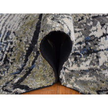 Load image into Gallery viewer, 9&#39;x12&#39;1&quot; Battleship Gray, The Wood Grain Design, Silk With Textured Wool, Hand Knotted, Oriental Rug FWR522642