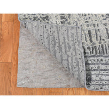 Load image into Gallery viewer, 8&#39;10&quot;x12&#39;2&quot; Cloud Gray, The Lost Branches, Silk With Textured Wool, Hand Knotted, Oriental Rug FWR522648