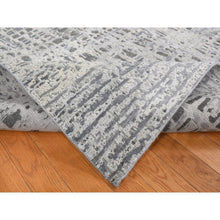 Load image into Gallery viewer, 8&#39;10&quot;x12&#39;2&quot; Cloud Gray, The Lost Branches, Silk With Textured Wool, Hand Knotted, Oriental Rug FWR522648