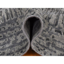 Load image into Gallery viewer, 8&#39;10&quot;x12&#39;2&quot; Cloud Gray, The Lost Branches, Silk With Textured Wool, Hand Knotted, Oriental Rug FWR522648
