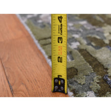 Load image into Gallery viewer, 10&#39;1&quot;x13&#39;10&quot; Silver Gray, Abstract Design, Wool And Silk, Hand Knotted, Oriental Rug FWR522666