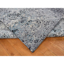 Load image into Gallery viewer, 9&#39;1&quot;x12&#39;2&quot; Cloud Gray, Wool and Silk, Transitional Salt and Pepper Design, Hand Knotted, Oriental Rug FWR522690