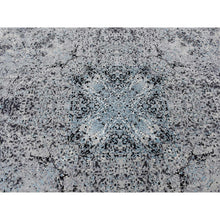 Load image into Gallery viewer, 9&#39;1&quot;x12&#39;2&quot; Cloud Gray, Wool and Silk, Transitional Salt and Pepper Design, Hand Knotted, Oriental Rug FWR522690
