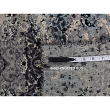 Load image into Gallery viewer, 9&#39;1&quot;x12&#39;2&quot; Cloud Gray, Wool and Silk, Transitional Salt and Pepper Design, Hand Knotted, Oriental Rug FWR522690