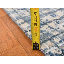 Load image into Gallery viewer, 9&#39;1&quot;x12&#39;2&quot; Queen Blue, Fence Obscured Design, Silk With Textured Wool, Hand Knotted, Oriental Rug FWR522732