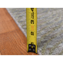 Load image into Gallery viewer, 9&#39;x12&#39; Olive Green, Tone On Tone Leaf Design, Silk With Distressed Textured Wool, Hand Knotted, Oriental Rug FWR522756