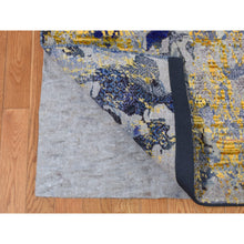 Load image into Gallery viewer, 8&#39;10&quot;x12&#39;5&quot; Laguna Yellow, Modern Design, Sari Silk With Textured Wool, Hand Knotted, Oriental Rug FWR522780