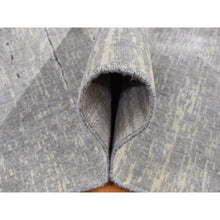 Load image into Gallery viewer, 9&#39;x11&#39;10&quot; Medium Gray, Vertical Ombre Design, Pure Silk, Hand Knotted, Oriental Rug FWR522804