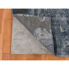 Load image into Gallery viewer, 9&#39;x12&#39;1&quot; Air Force Blue, Geological Design, Wool And Pure Silk, Hand Knotted, Oriental Rug FWR522876
