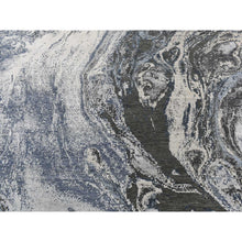 Load image into Gallery viewer, 9&#39;x12&#39;1&quot; Air Force Blue, Geological Design, Wool And Pure Silk, Hand Knotted, Oriental Rug FWR522876