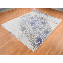 Load image into Gallery viewer, 9&#39;x11&#39;10&quot; Ivory, Silk With Textured Wool, Broken And Erased Mughal Design, Hand Knotted, Oriental Rug FWR522900